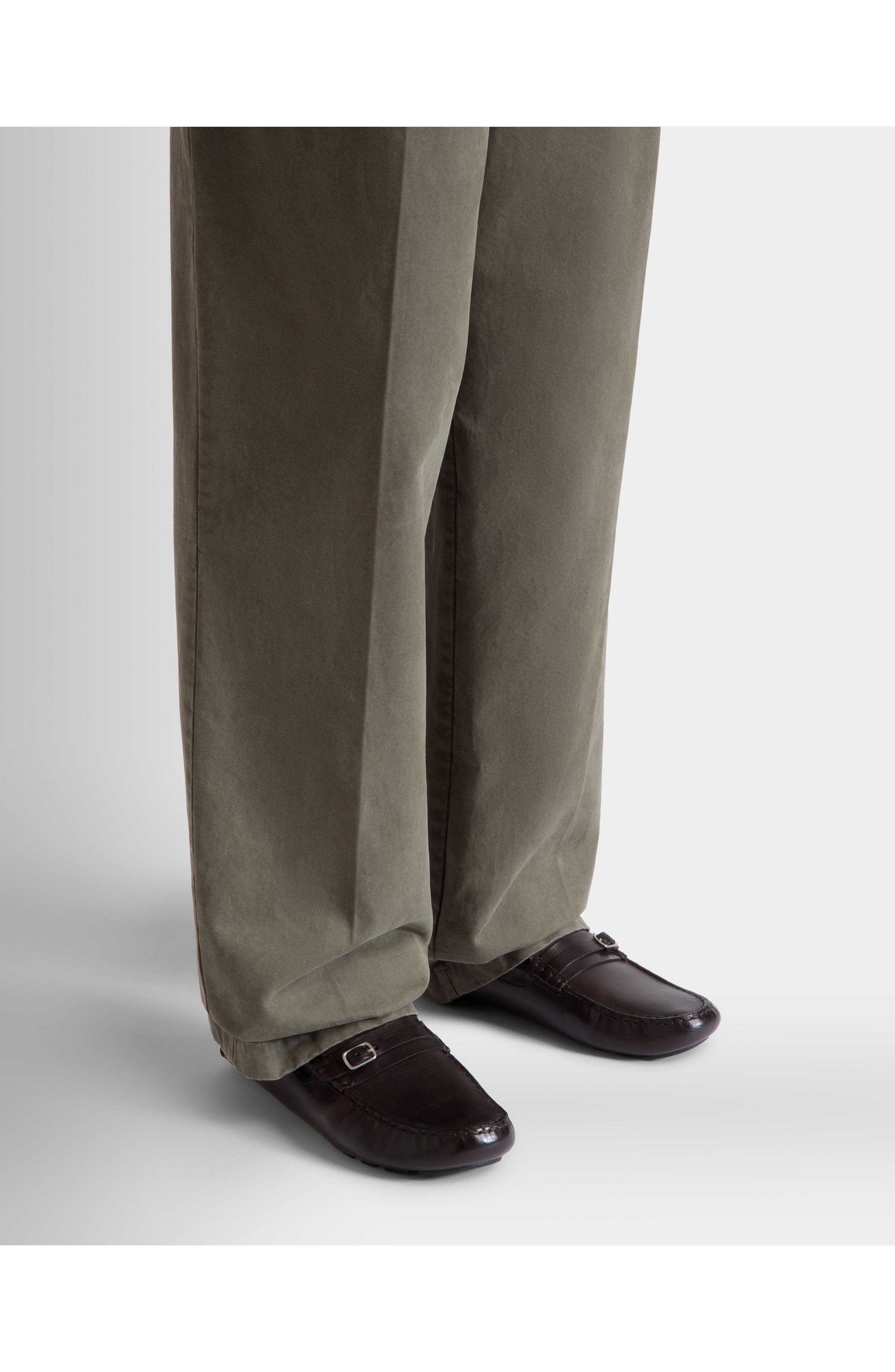 Bally Driver in Buffalo Leather, Alternate, color, Brown