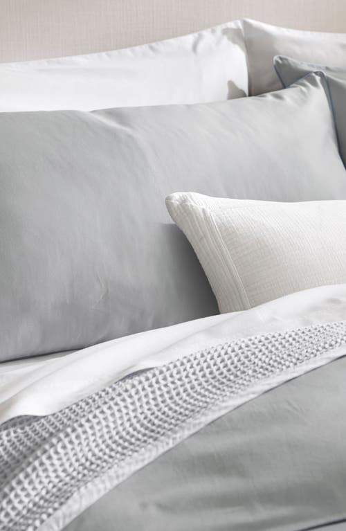 Boll & Branch Signature Piped Edge Duvet Set In Gray