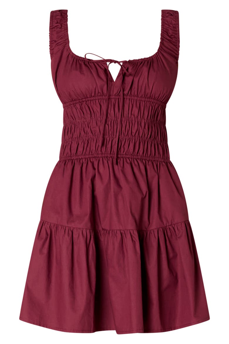 Salt Cotton Mini Sundress, Alternate, color, PLUM