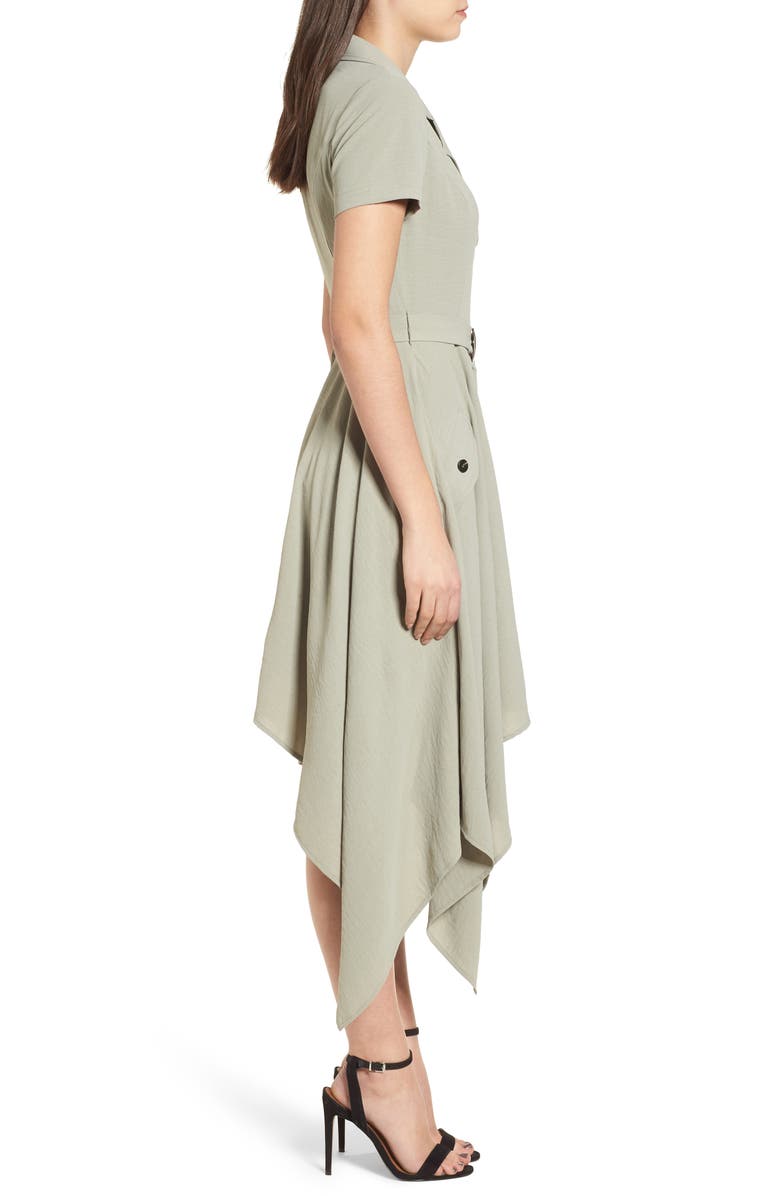 J.O.A. Chriselle x J.O.A. Asymmetrical Trench Dress, Alternate, color, 
