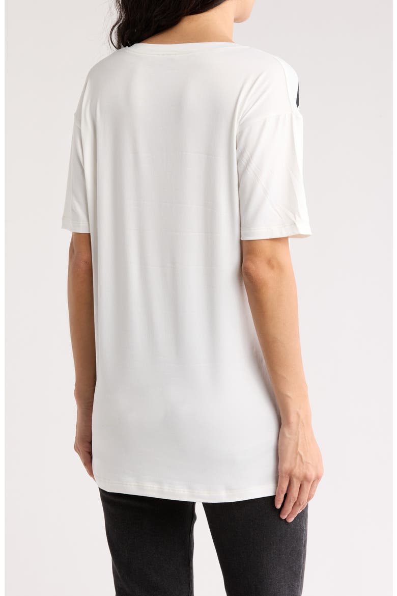 V-Neck Pocket T-Shirt, Alternate, color, WHITE BLACK STRIPE DIP PRINT