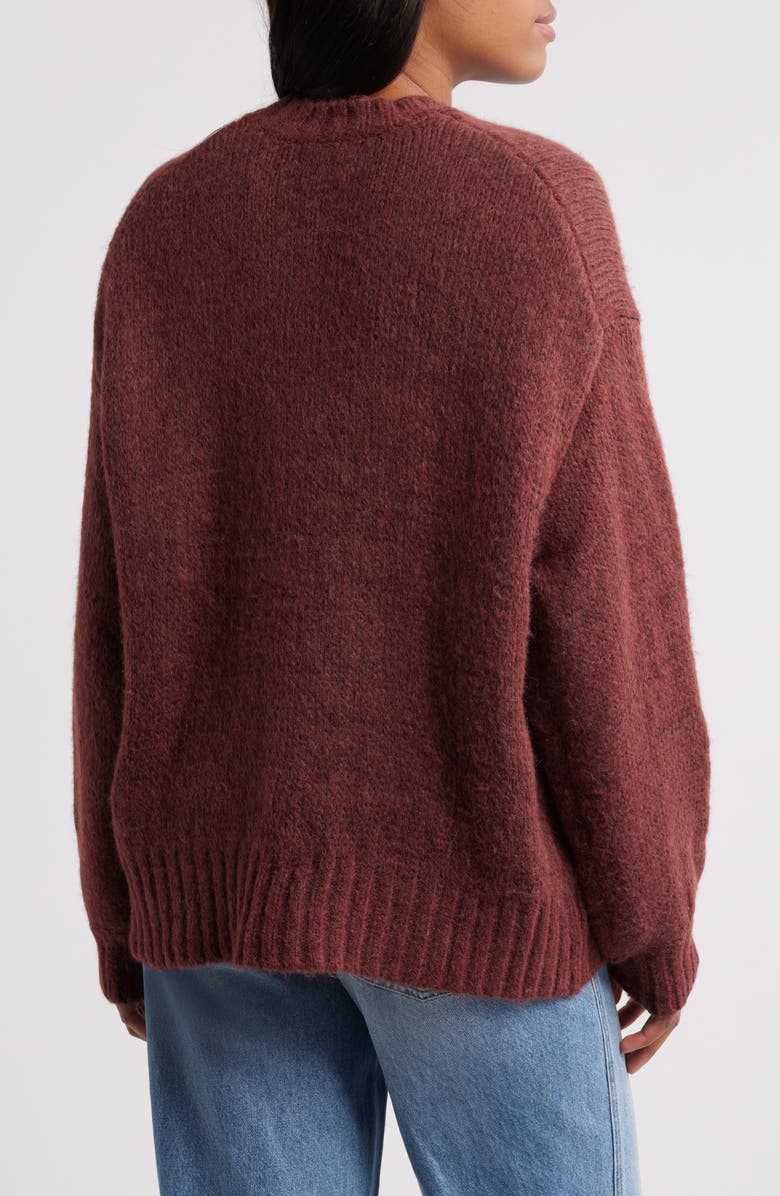 Rip Curl Beach Party Jacquard Sweater, Alternate, color, Plum