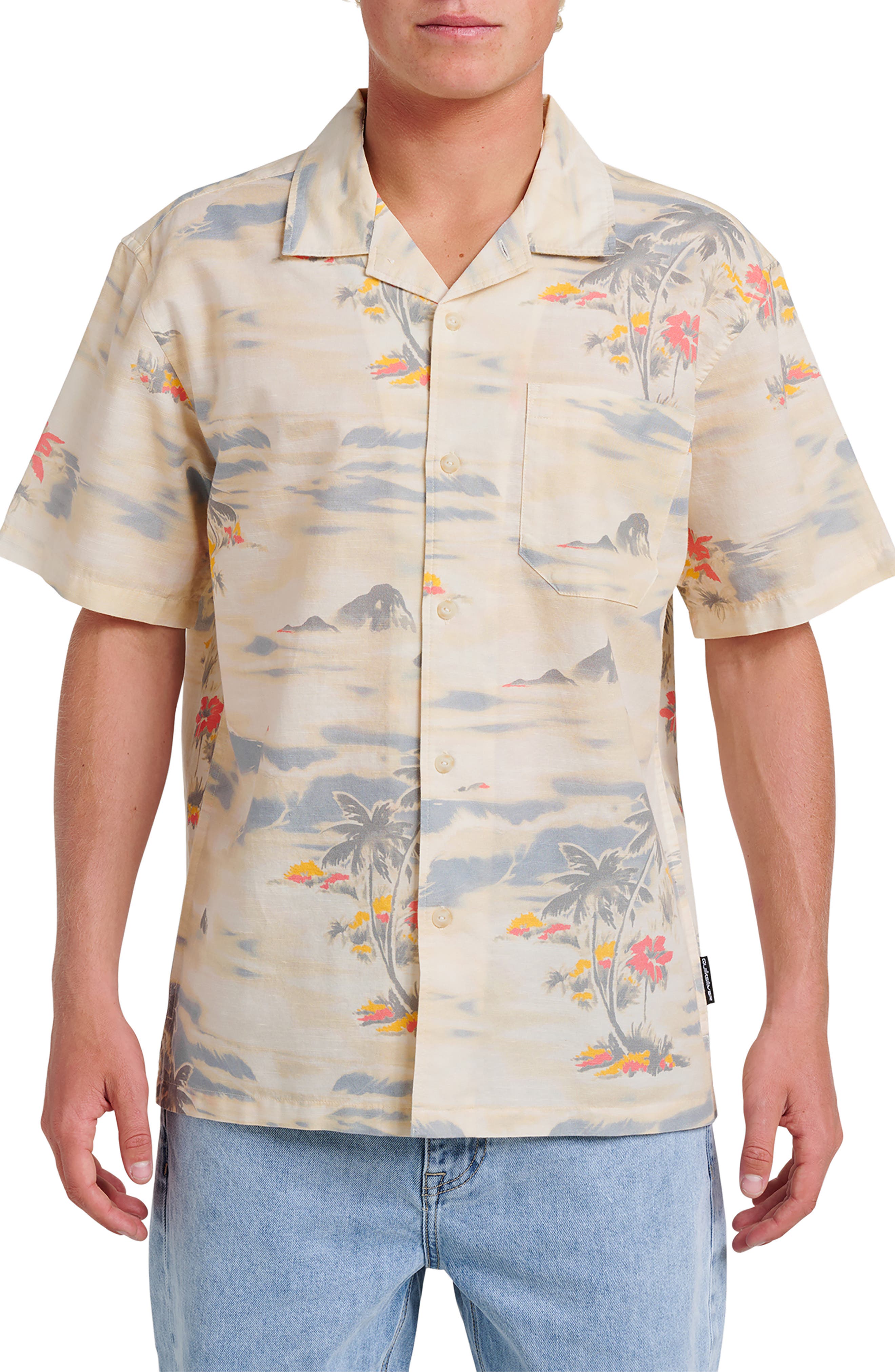 Quiksilver Tropical Surf Cotton & Linen Camp Shirt