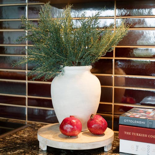 Cg Hunter 20 Inch Faux Evergreen Cedar Branch In Green