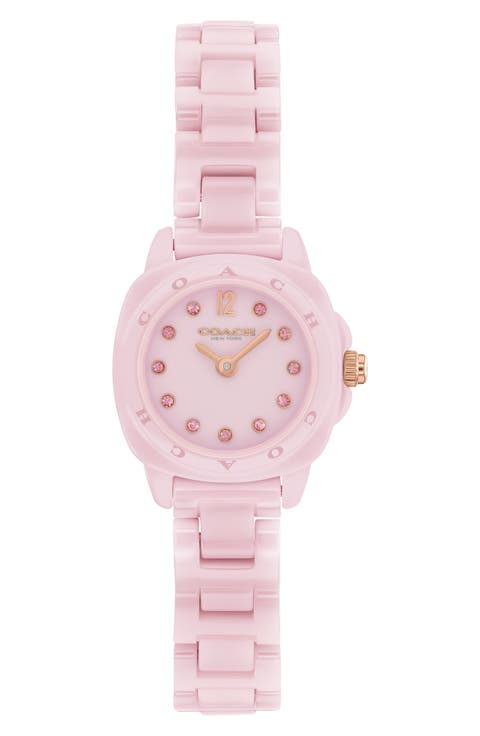 Kitt Pink Ceramic Bracelet Watch, 21mm