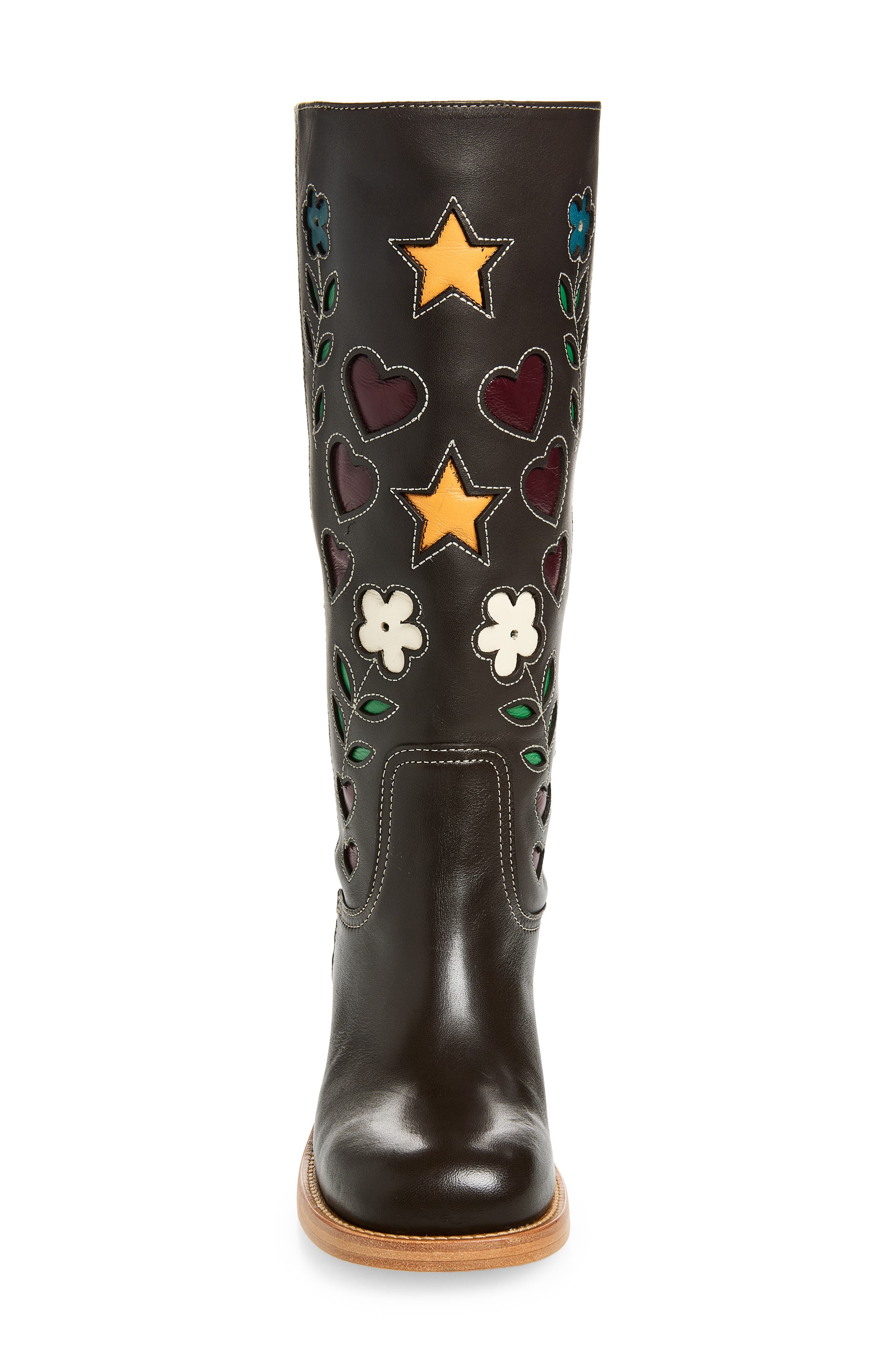 Riggs Knee High Boot, Alternate, color, BROWN LEATHER