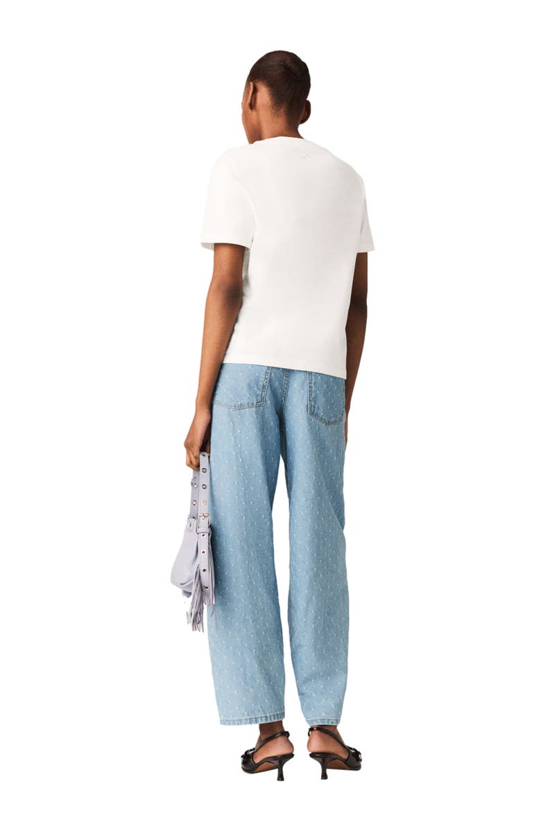 maje T-shirt with embroidered Paris logo, Alternate, color, White