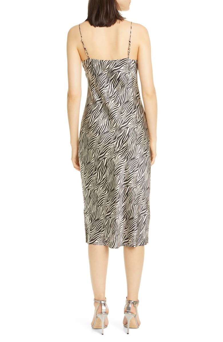 CAMI NYC Raven Zebra Silk Slipdress, Alternate, color,