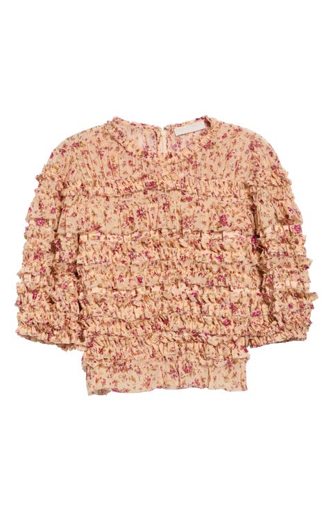 Mabel Silk Ruffle Top