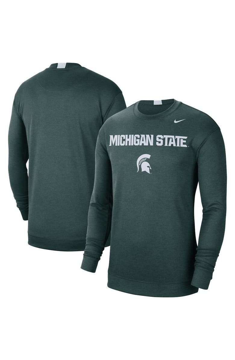 Nike Men's Nike Green Michigan State Spartans 2021/22 Basketball Team Spotlight Performance Long Sleeve T-Shirt, Main, color, 