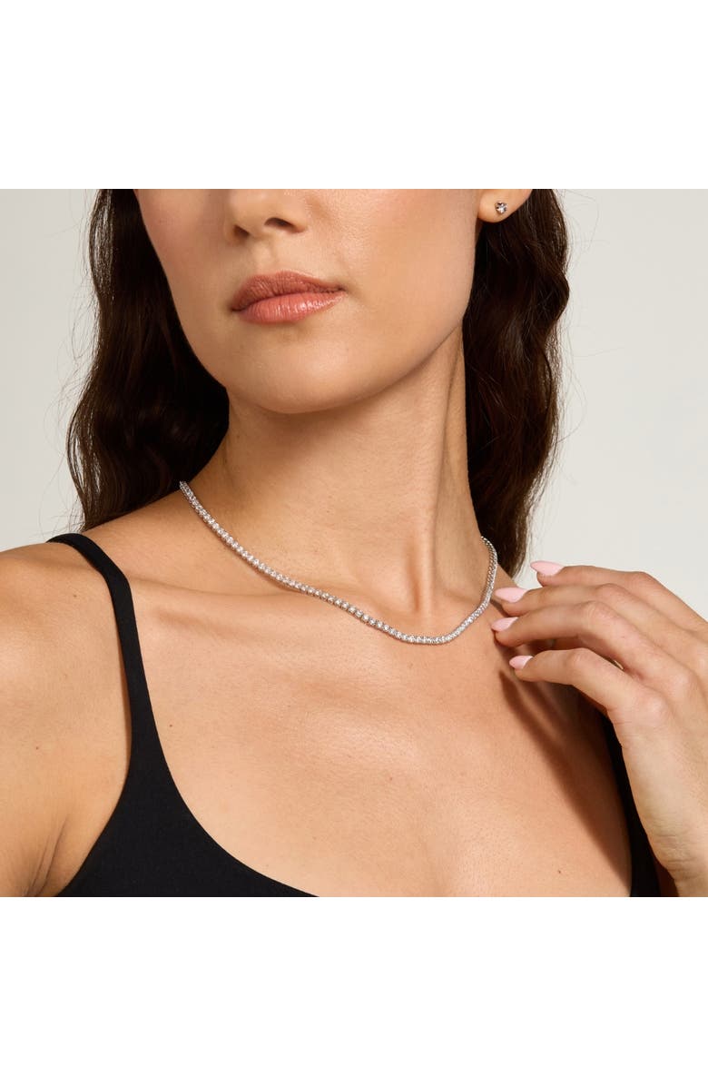 Bliss Diamond 10Ct TW Lab Grown Diamond Tennis Necklace 14K Gold 18", Alternate, color, 14K White Gold