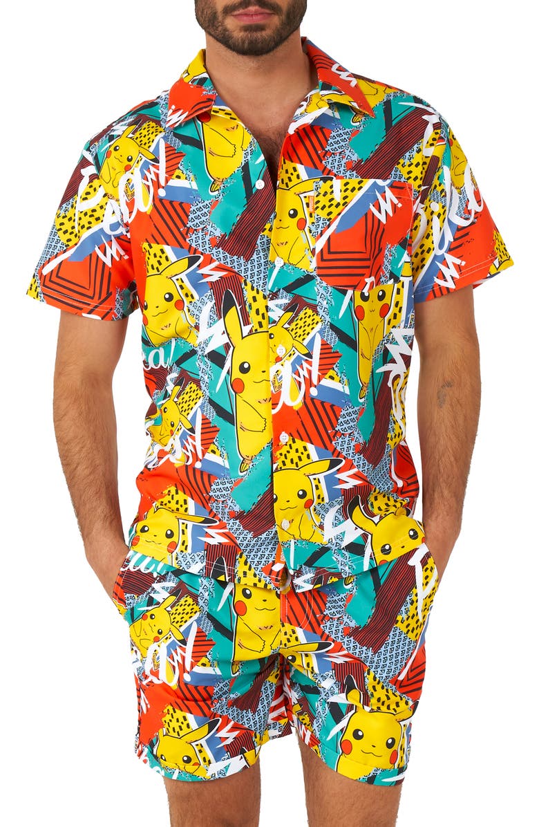 OppoSuits 2-Piece Pikachu Summer Set, Alternate, color, Yellow