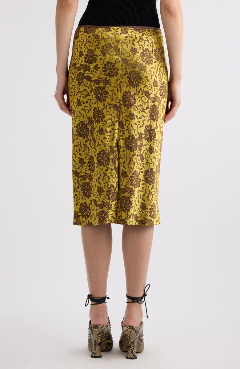 Dries Van Noten Sati Floral Satin Midi Skirt, Alternate, color, 