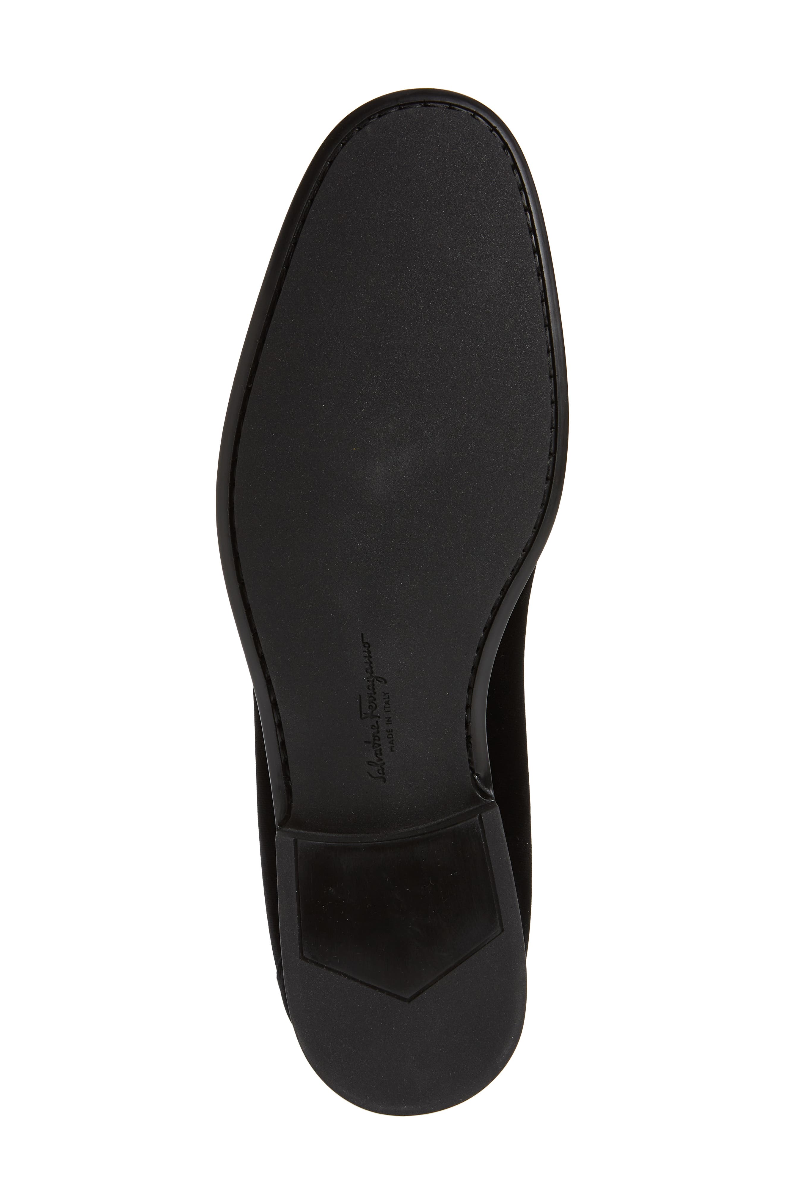 Gandioso Black Suede Moccasin with Gancio Ornament, Alternate, color, BLACK SUEDE