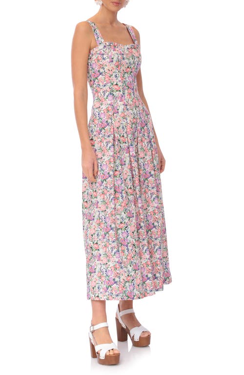 Avec Les Filles Fit And Flare Dress In Perfect Petals