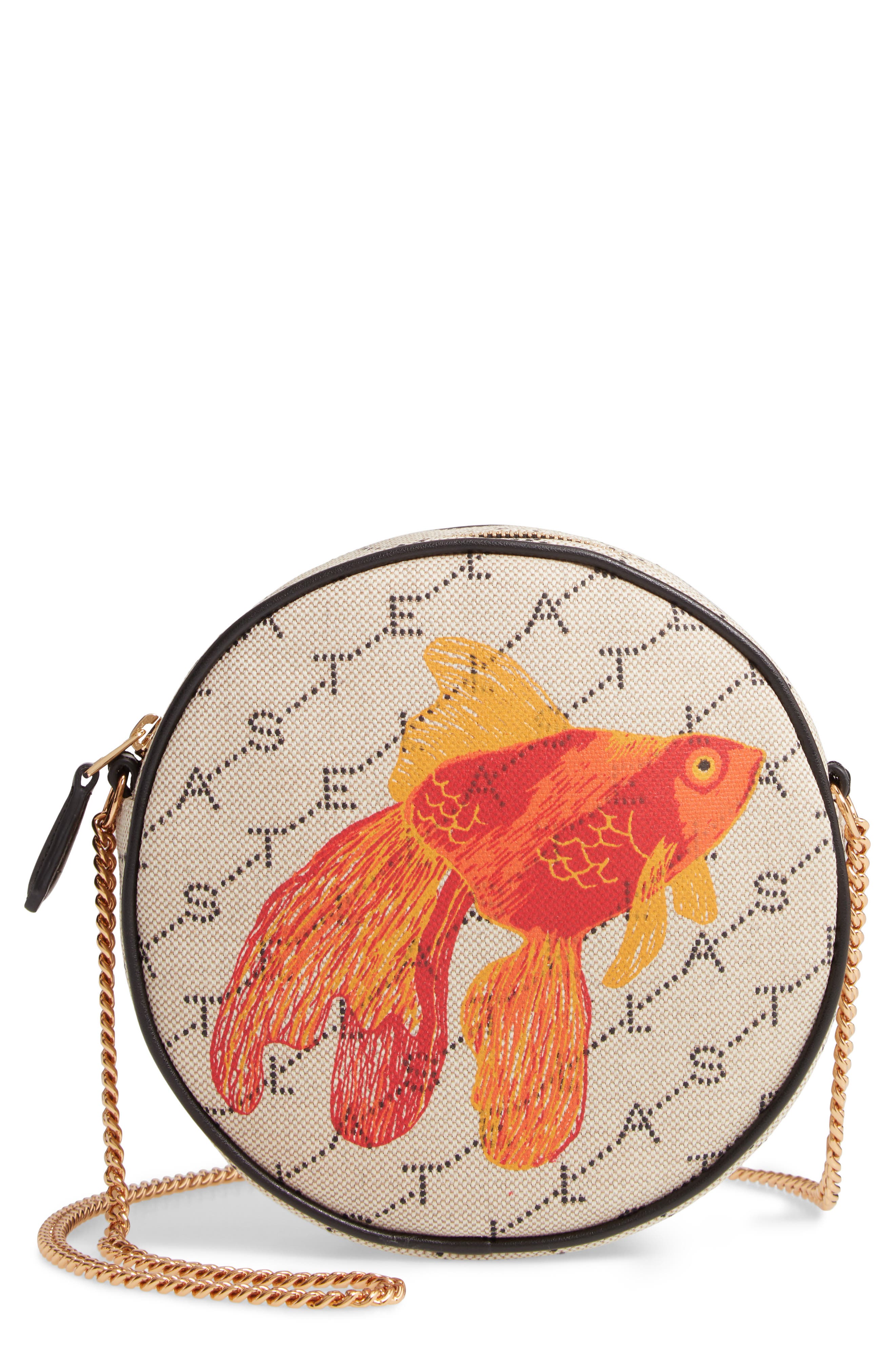 Stella McCartney Monogram Canvas Circle Crossbody Bag, Main, color, 