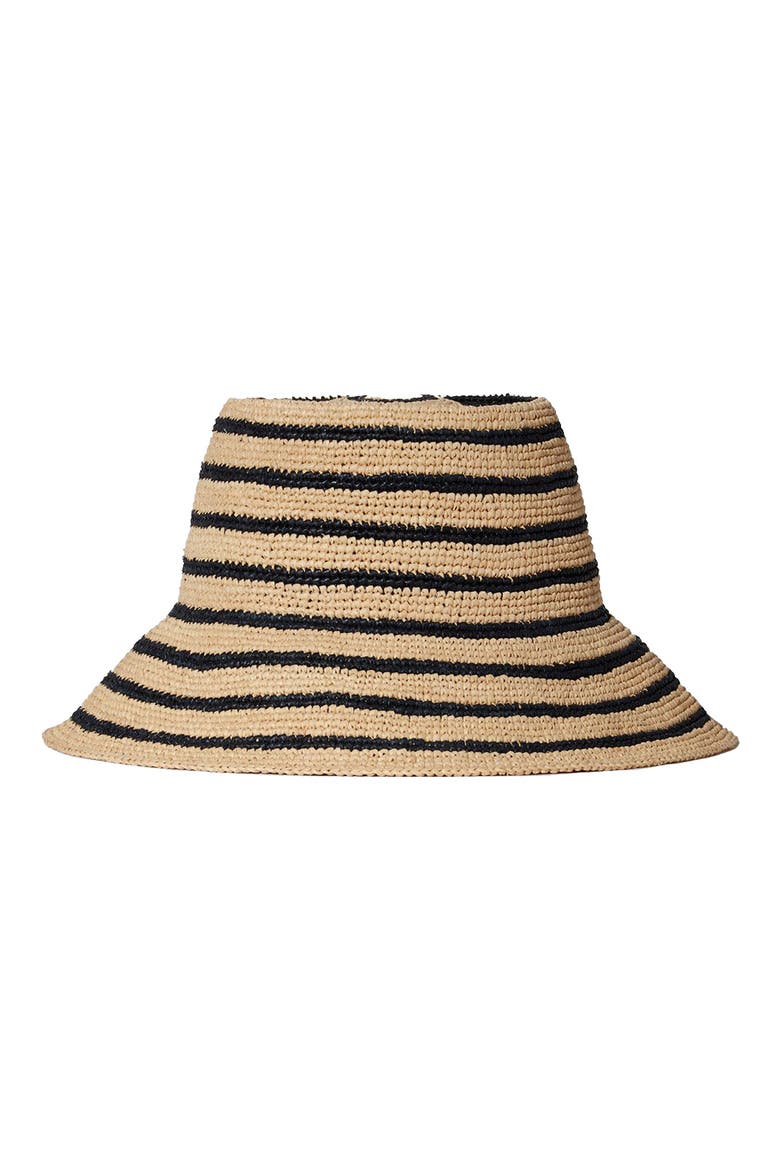Harbor Straw Bucket Hat, Alternate, color, NAVY/ NATURAL