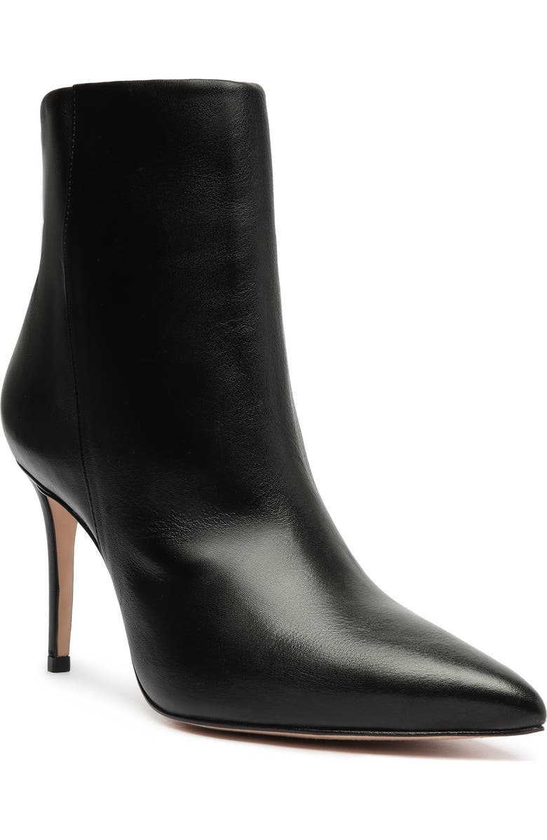 Schutz Mikki Mid Pointed Toe Bootie, Main, color, Black