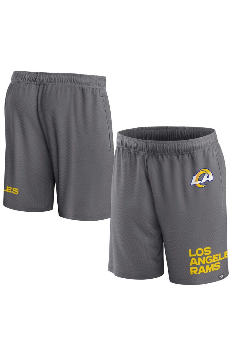 FANATICS Men's Fanatics Branded Gray Los Angeles Rams Clincher Shorts, Main, color, Gray