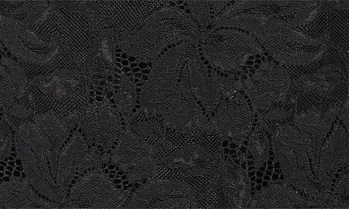 Rabanne Fitted Cropped Lace Top With Long Sleeves In Black