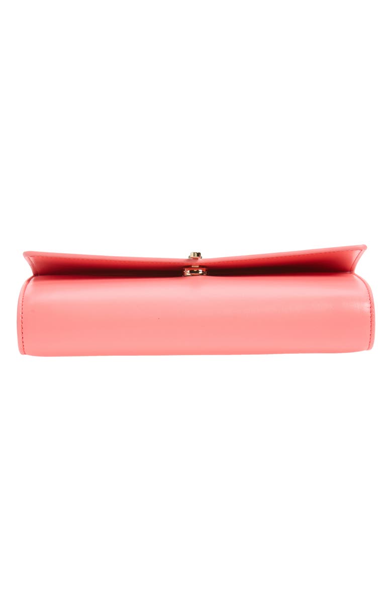 Christian Louboutin Bettina Leather Wallet on a Chain, Alternate, color, 9147 Grapefruit/ Gold