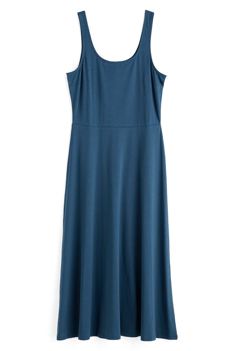 Sun Gleam Sleeveless Stretch Organic Cotton Jersey Midi Dress, Alternate, color, OIL PAINT