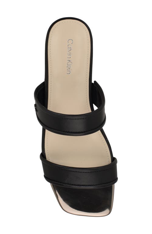 Calvin Klein Felisa Two-strap Sandal In Black