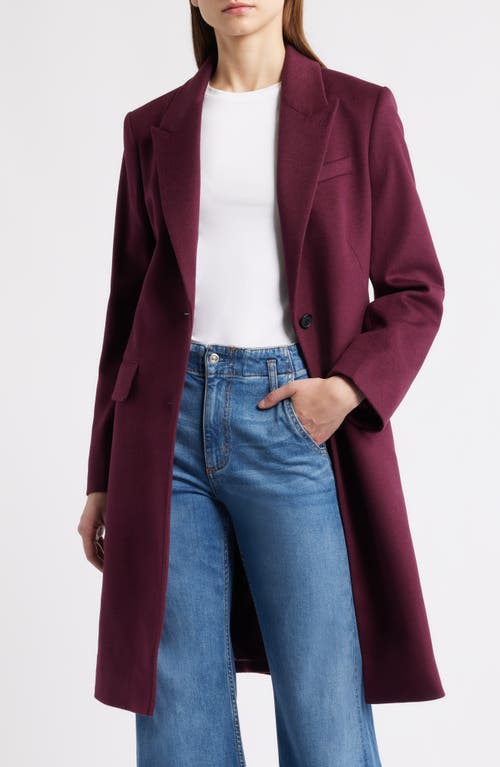 Hugo Boss Boss Classin Wool Coat In Purple