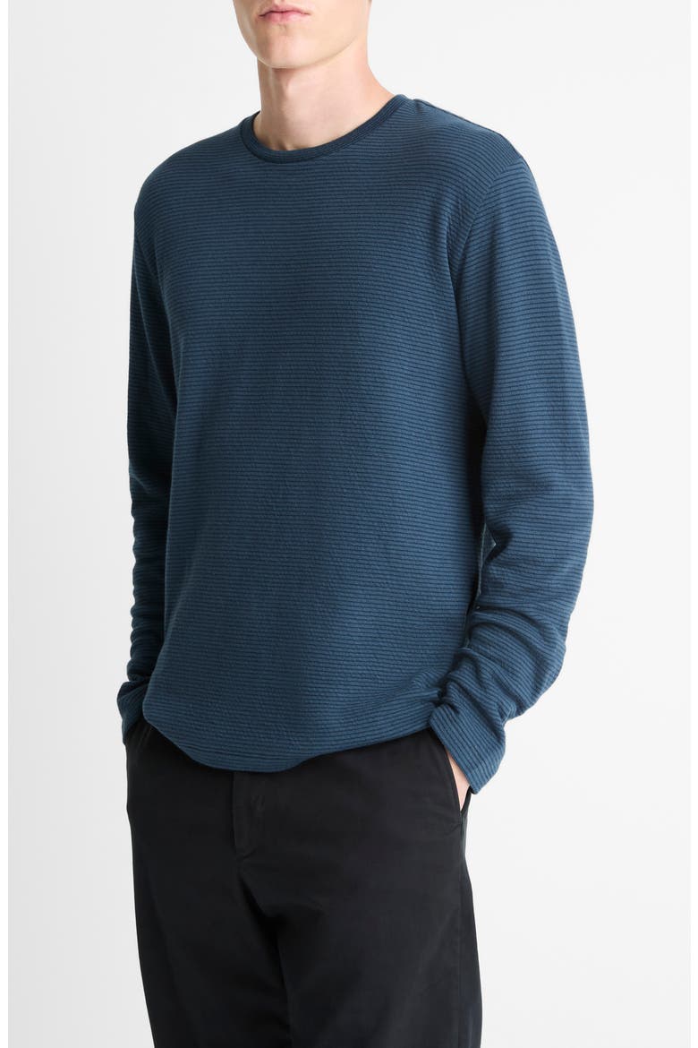 Striped Double Knit T-Shirt, Alternate, color, CLEAR LAKE/ RAPIDS