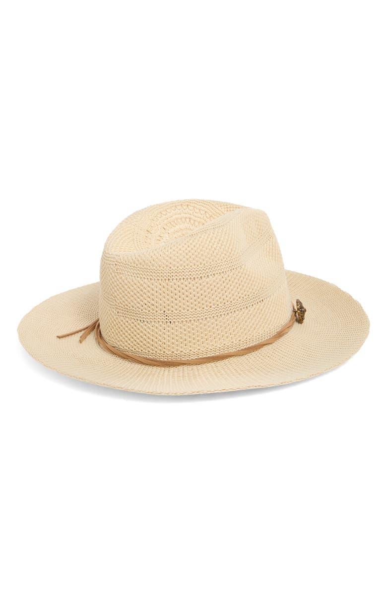 Steve Madden Emory Packable Panama Hat, Alternate, color, Ivory