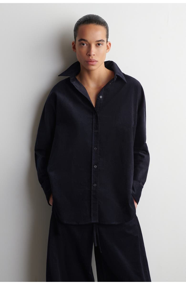 COS Corduroy Shirt, Main, color, Navy
