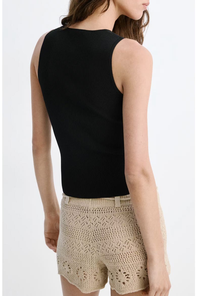 Ribbed Knit Top, Alternate, color, BLACK