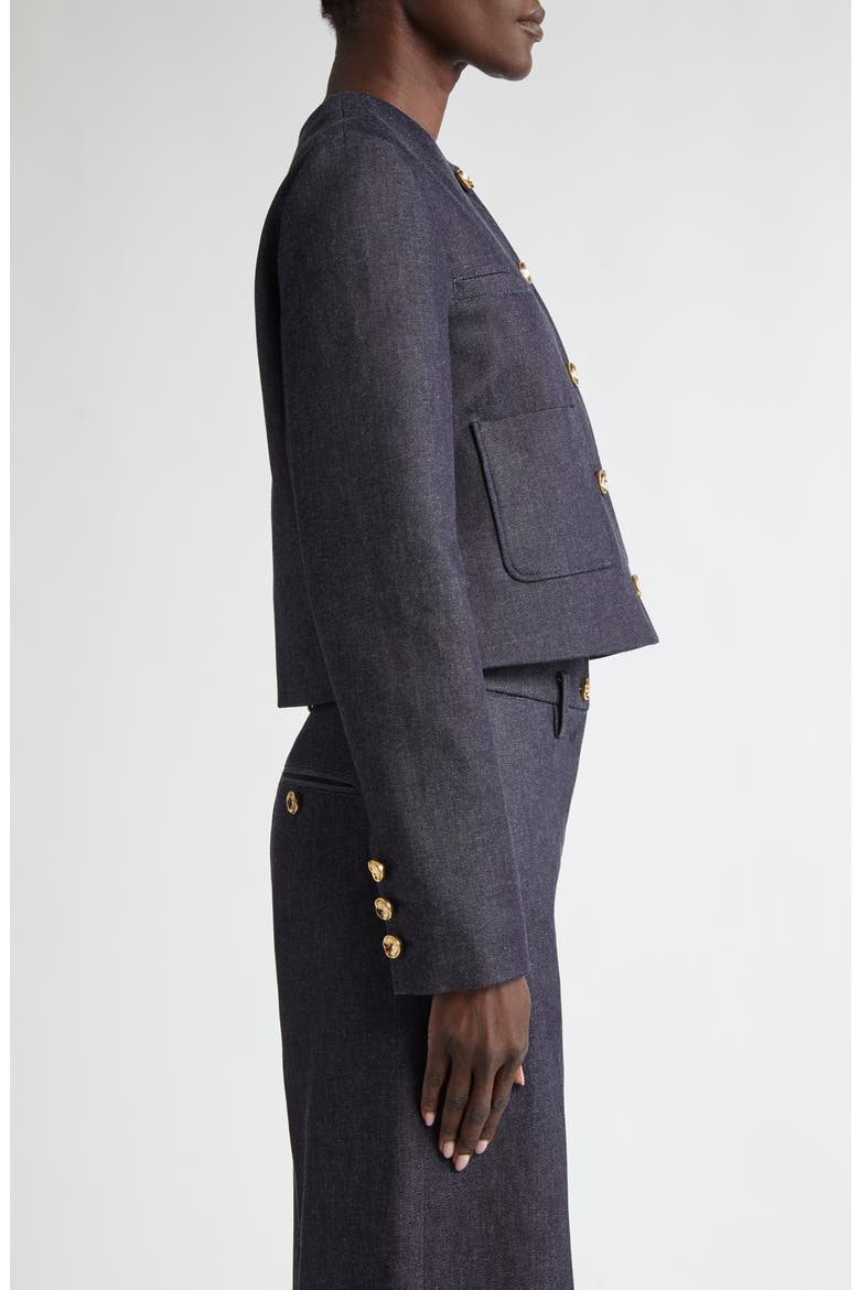Bernadette Cotton Jacket, Alternate, color, BERRY BLUE