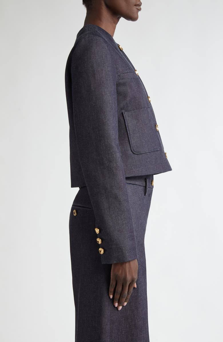 Altuzarra Bernadette Coton Jacket, Alternate, color, Berry Blue