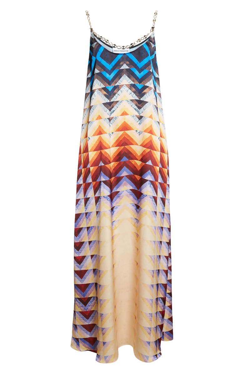 Rabanne paco rabanne Patchwork Satin Slipdress, Alternate, color, 