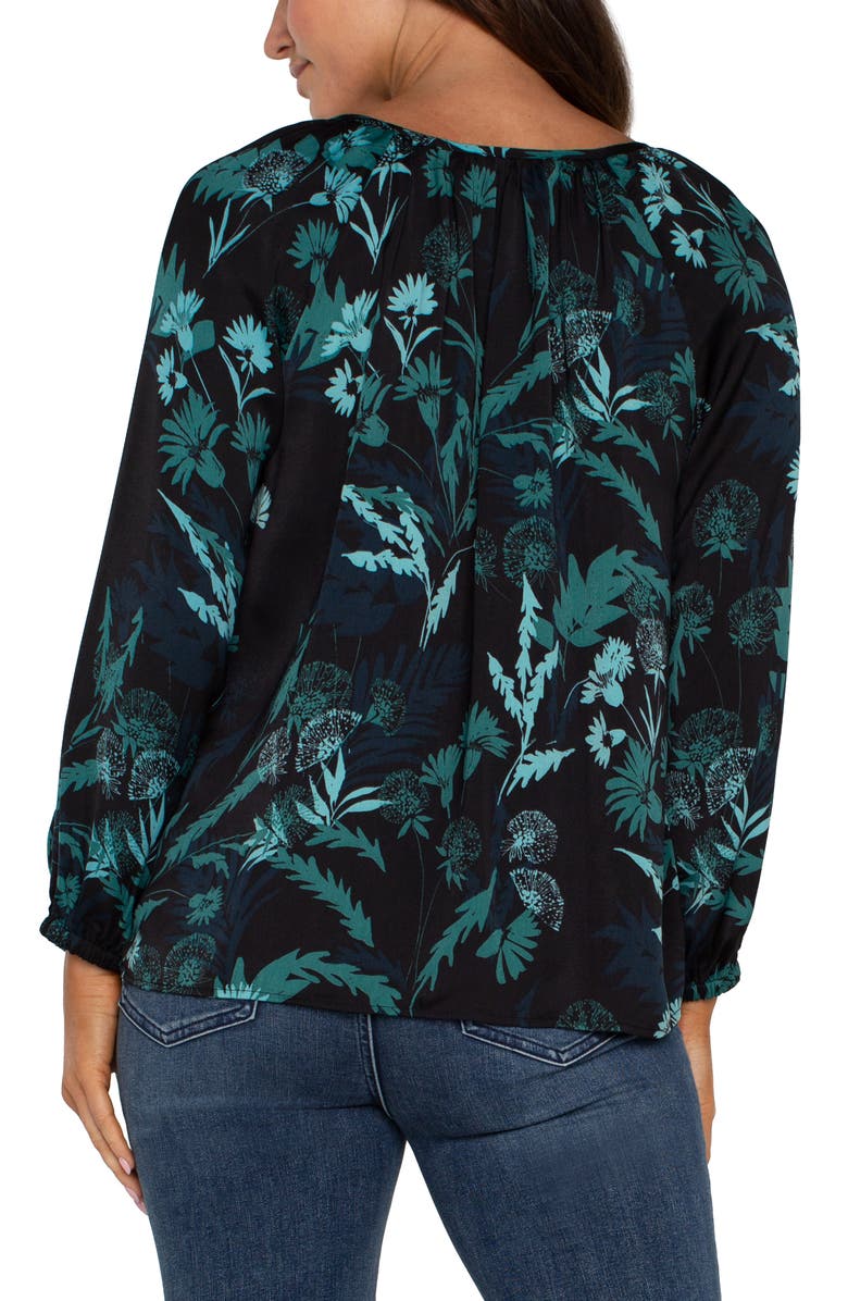 Liverpool Floral Top, Alternate, color, Malachite Floral