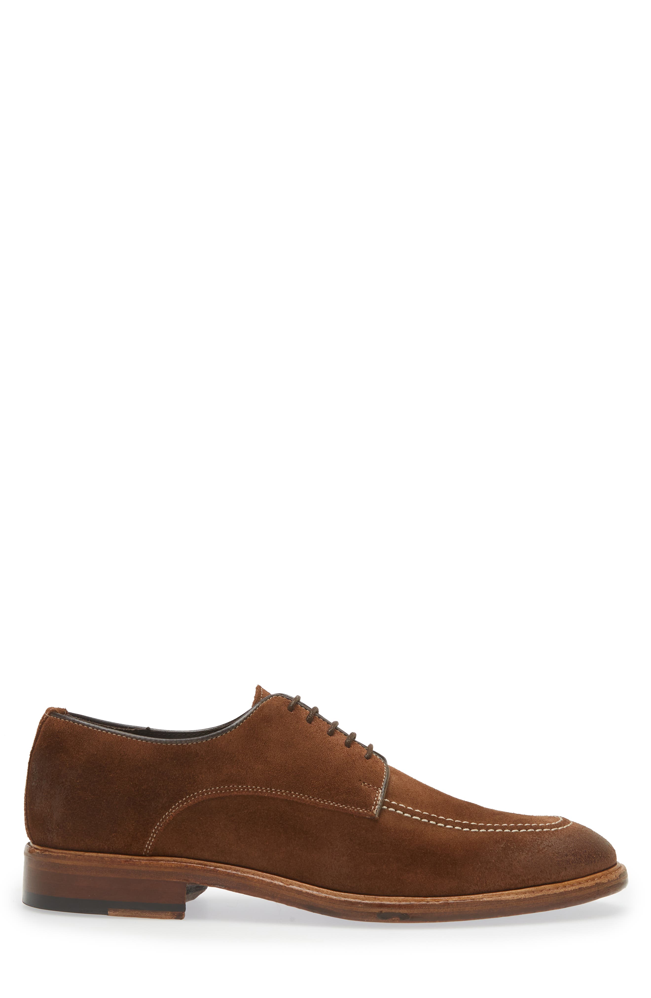 Crosby Square Croft Apron Toe Derby, Alternate, color, Cigar Suede