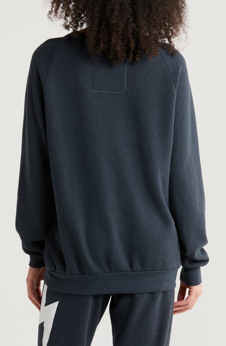 Aviator Nation Bolt Crewneck Sweatshirt, Alternate, color, Charcoal