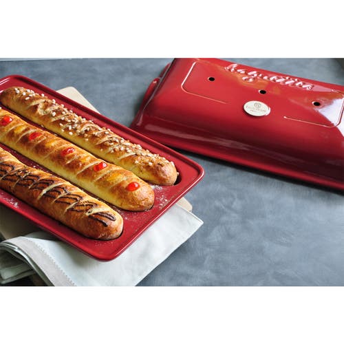 Emile Henry Flame Baguette Baker In Burgundy