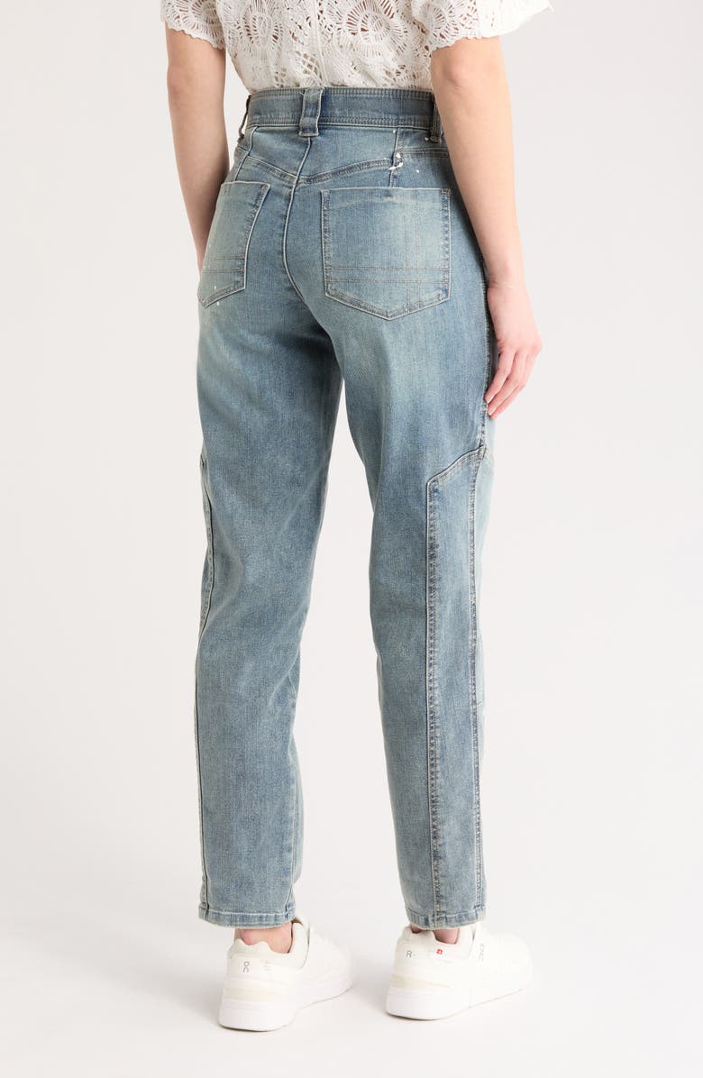 Democracy High Waist Utility Tapered Straight Leg Jeans, Alternate, color, Light Blue Artisinal