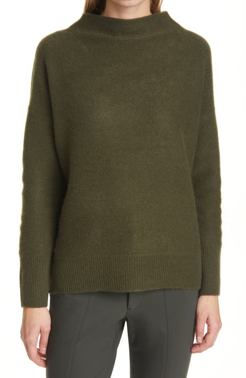 Funnel Neck Boiled Cashmere Sweater