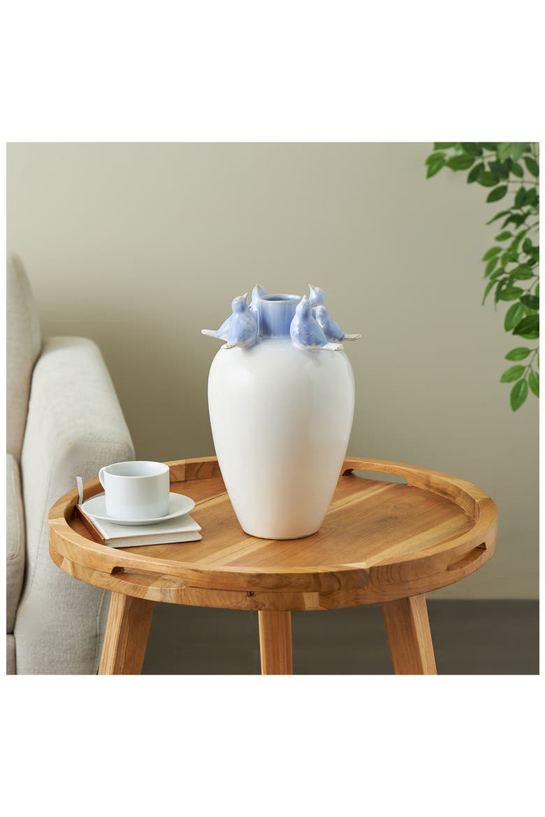 Bird Stoneware Vase, Alternate, color, WHITE MULTI