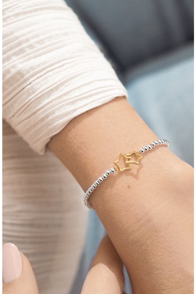 A Little 'Always My Sister, Forever My Friend' Bracelet, Alternate, color, Metallic Silver