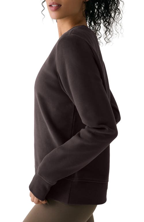 Lole Icon Crewneck Sweatshirt In Brown