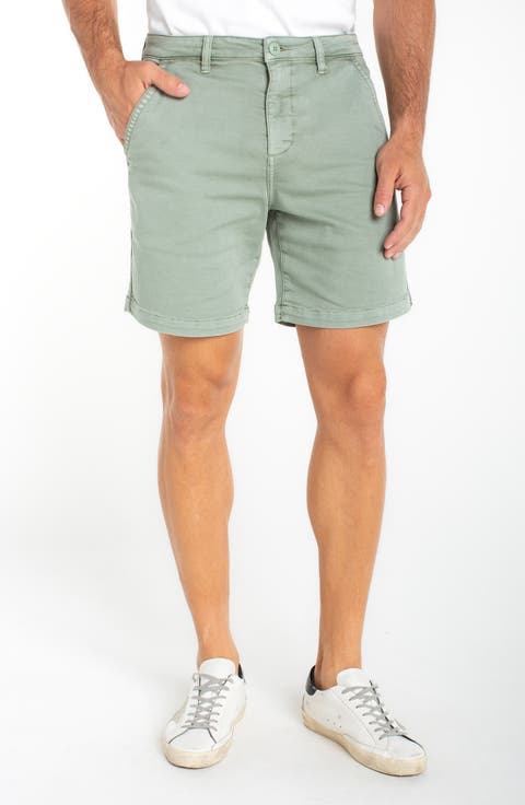 8-Inch Flat Front Knit Twill Shorts