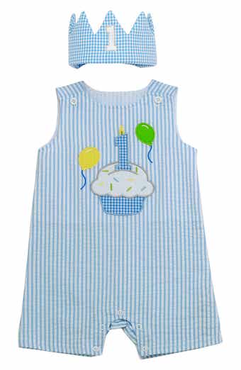 BABY STARTERS 1st Birthday Romper & Crown Set