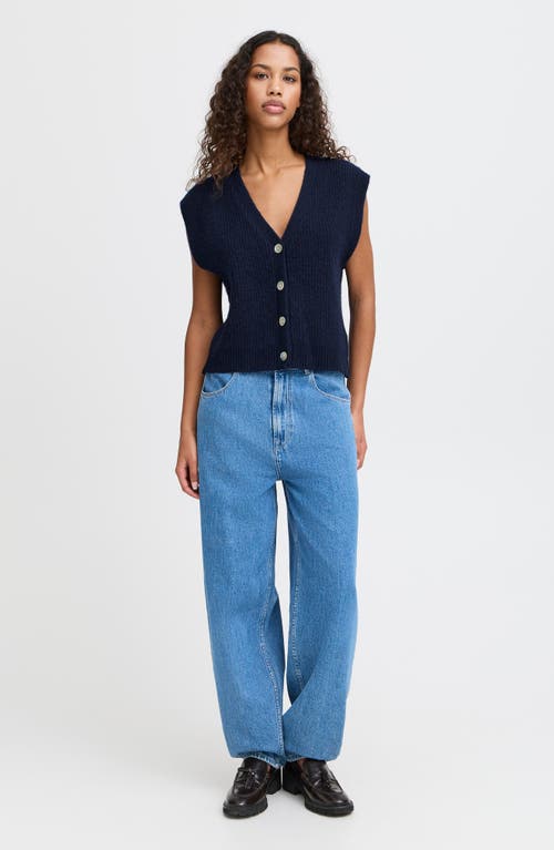 ICHI ICHI BUTTON FRONT SWEATER VEST 