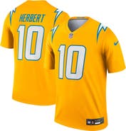 Nike Men's Nike Justin Herbert Gold Los Angeles Chargers Alternate Charger Power Legend Player Performance Top