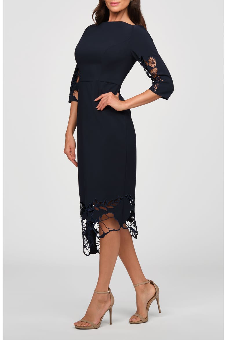Vanna Lace Sheath Dress, Alternate, color, NIGHT SKY