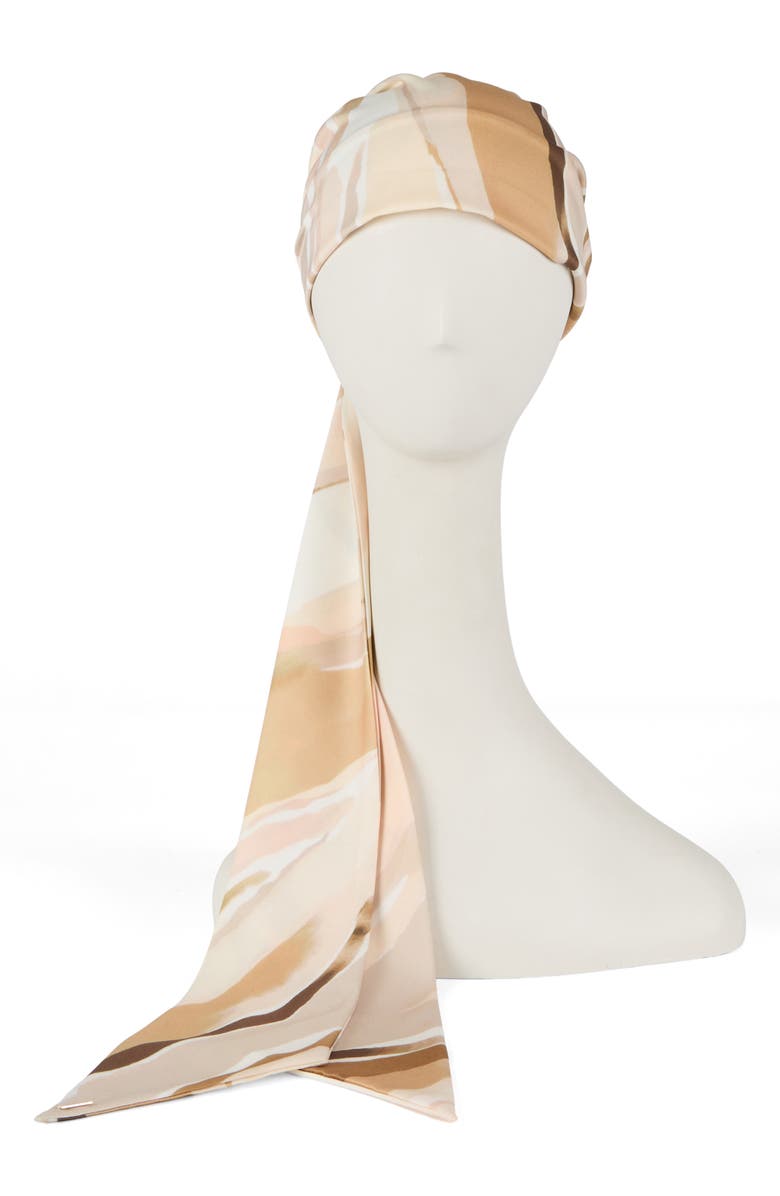 Eugenia Kim Gigi Satin Head Wrap, Alternate, color, Ivory/ Beige